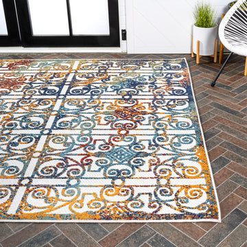 Cetara Ornate Trellis Indoor/outdoor Area Rug